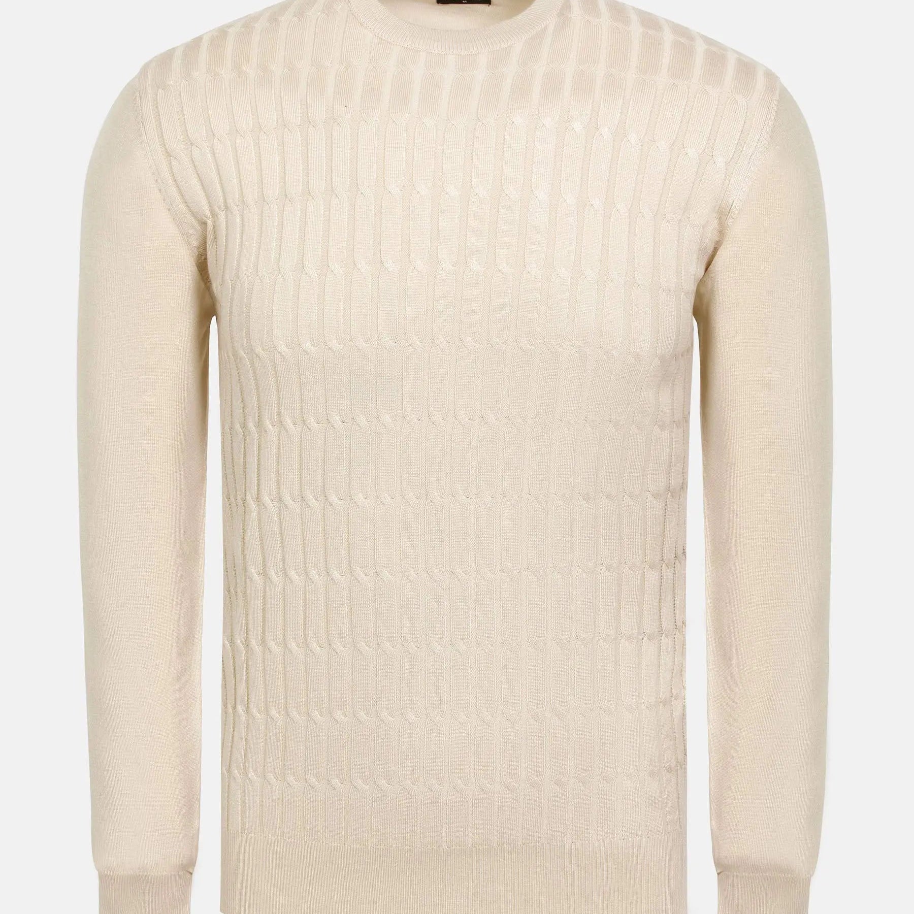 Ruth Crew Neck Beige Pullover 6XL