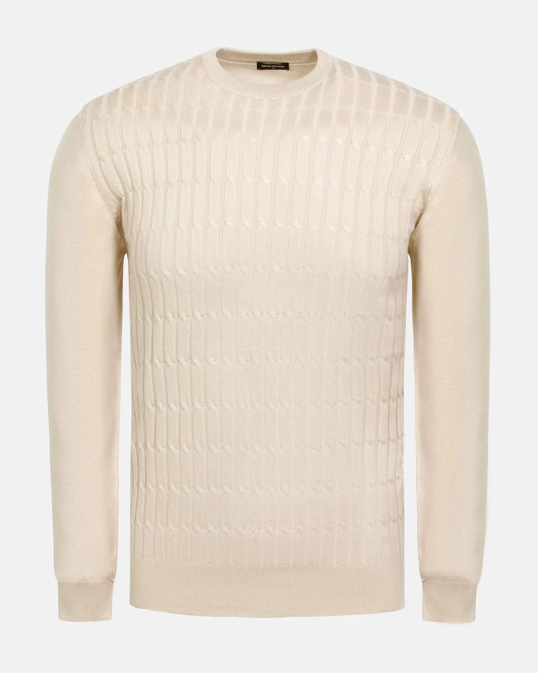 Ruth Crew Neck Beige Pullover 6XL