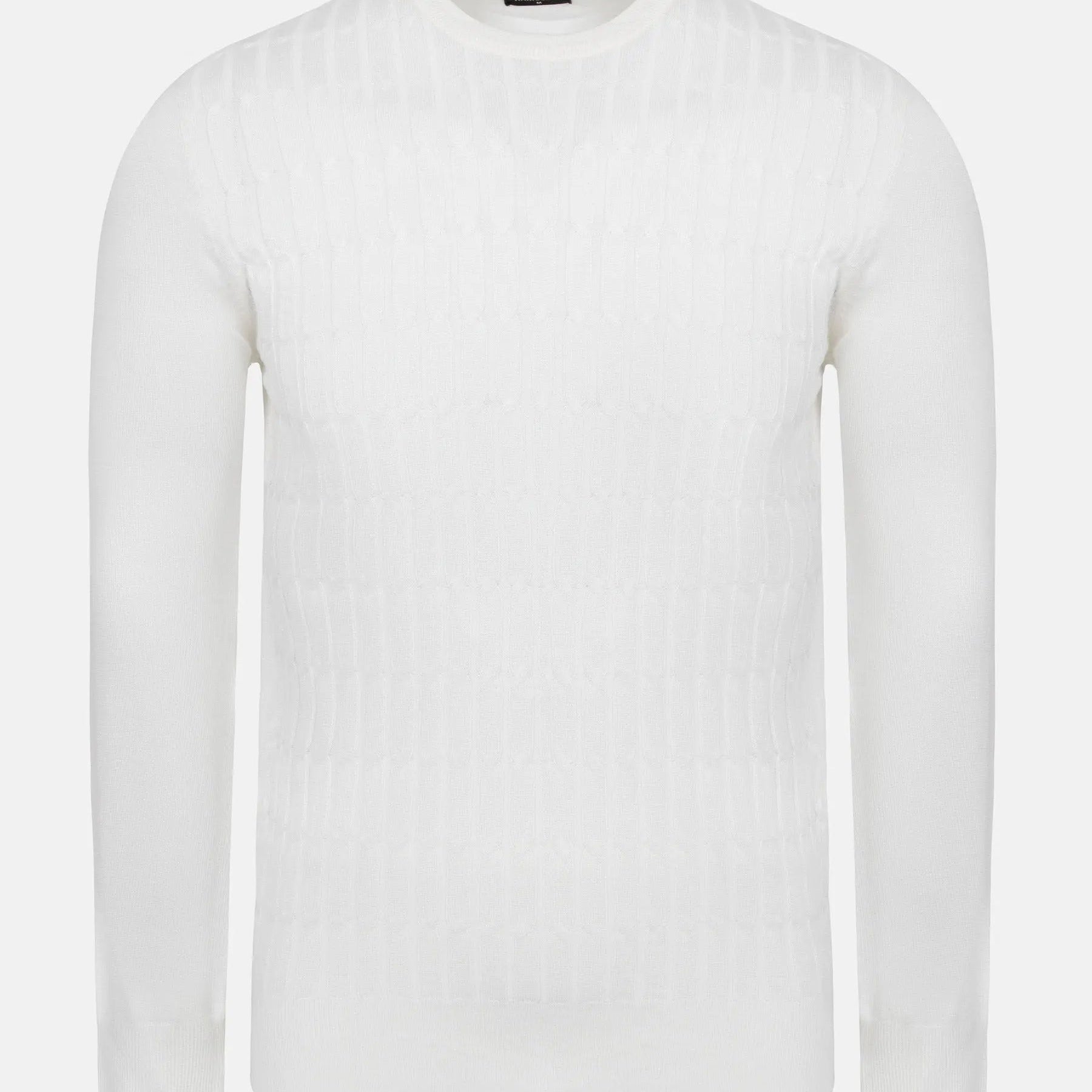 Ruth Crew Neck Off White Pullover 6XL