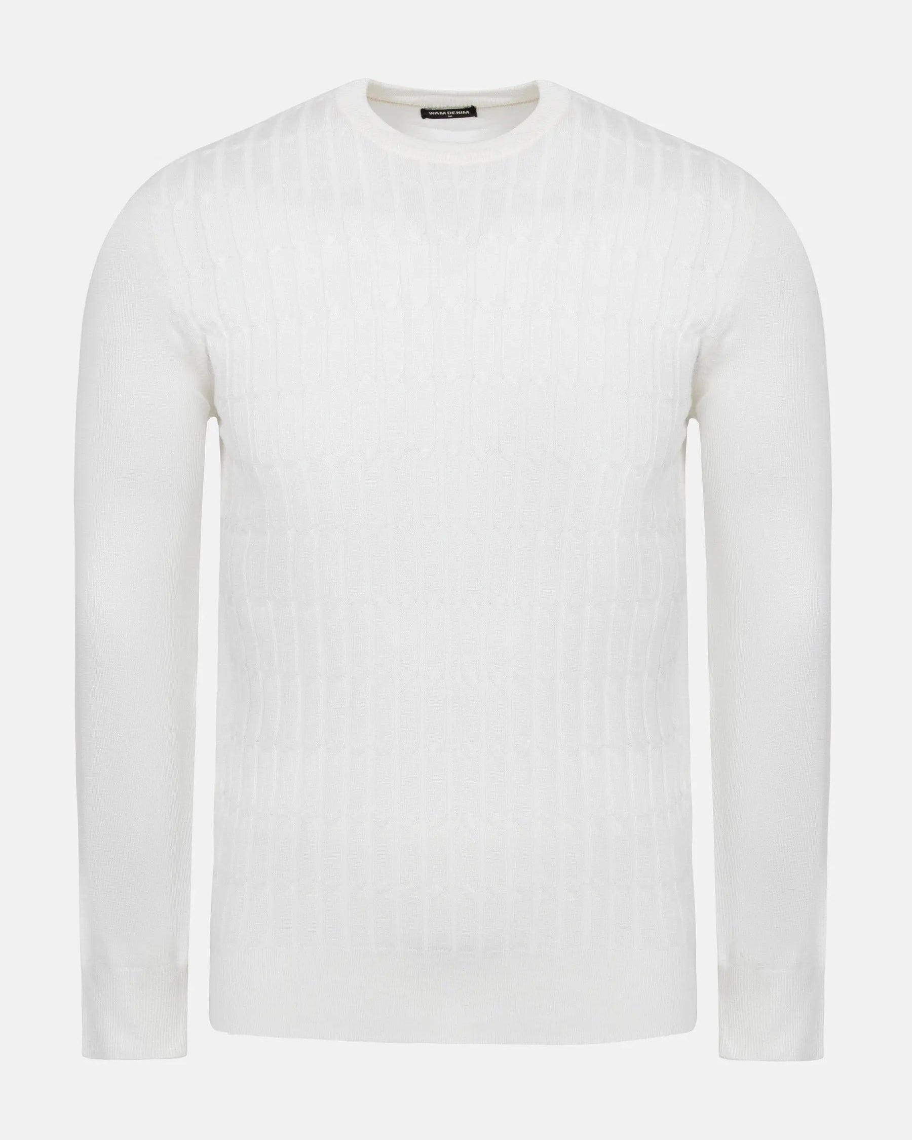 Ruth Crew Neck Off White Pullover 6XL