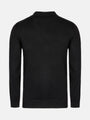 Raglan Half Zip Closer Black Pullover 6XL