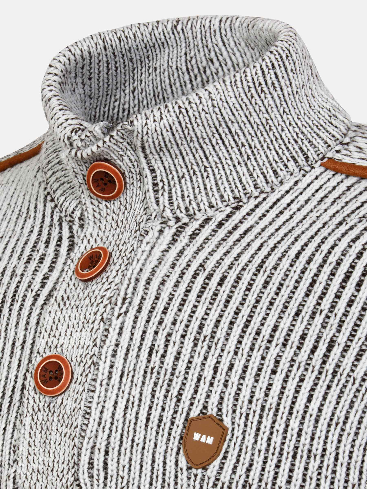 Ryatt Knit Pattern Off White Brown Knitwear 6XL