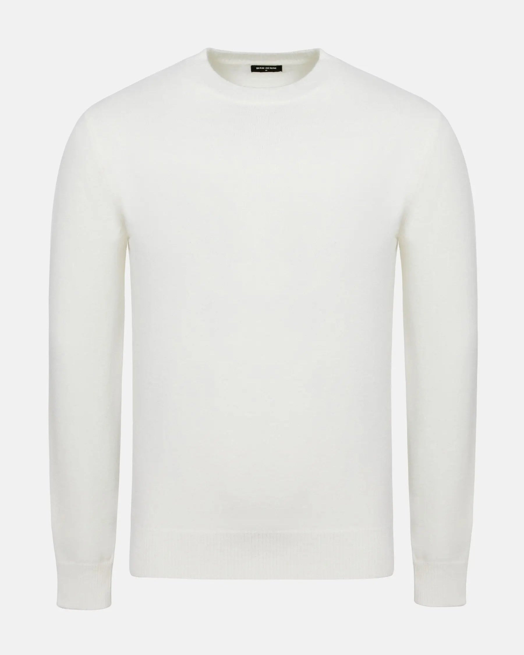 Cassian Crew Neck Off White Sweater 6XL