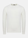 Cassian Crew Neck Off White Sweater 6XL