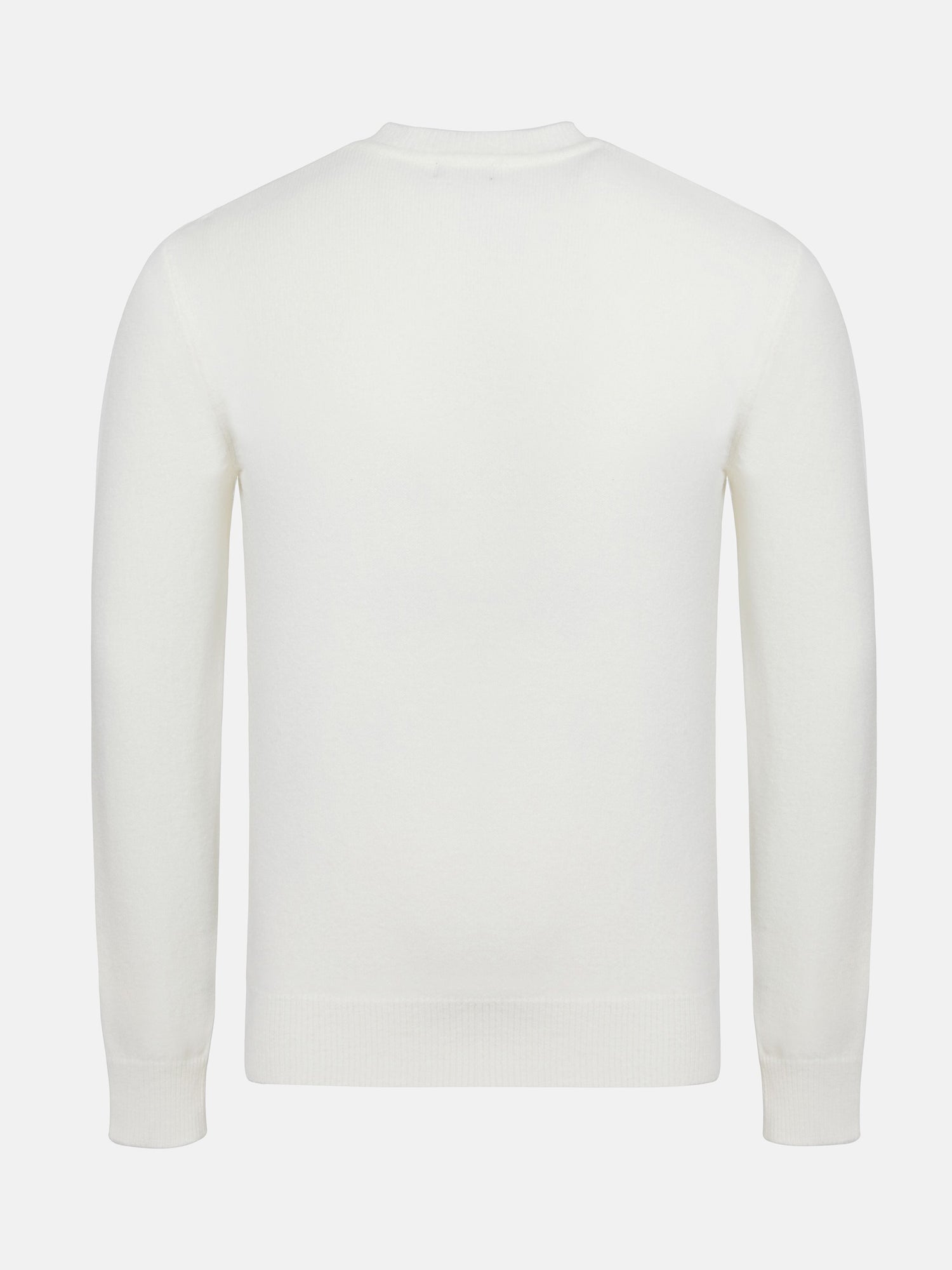 Cassian Crew Neck Off White Sweater 6XL