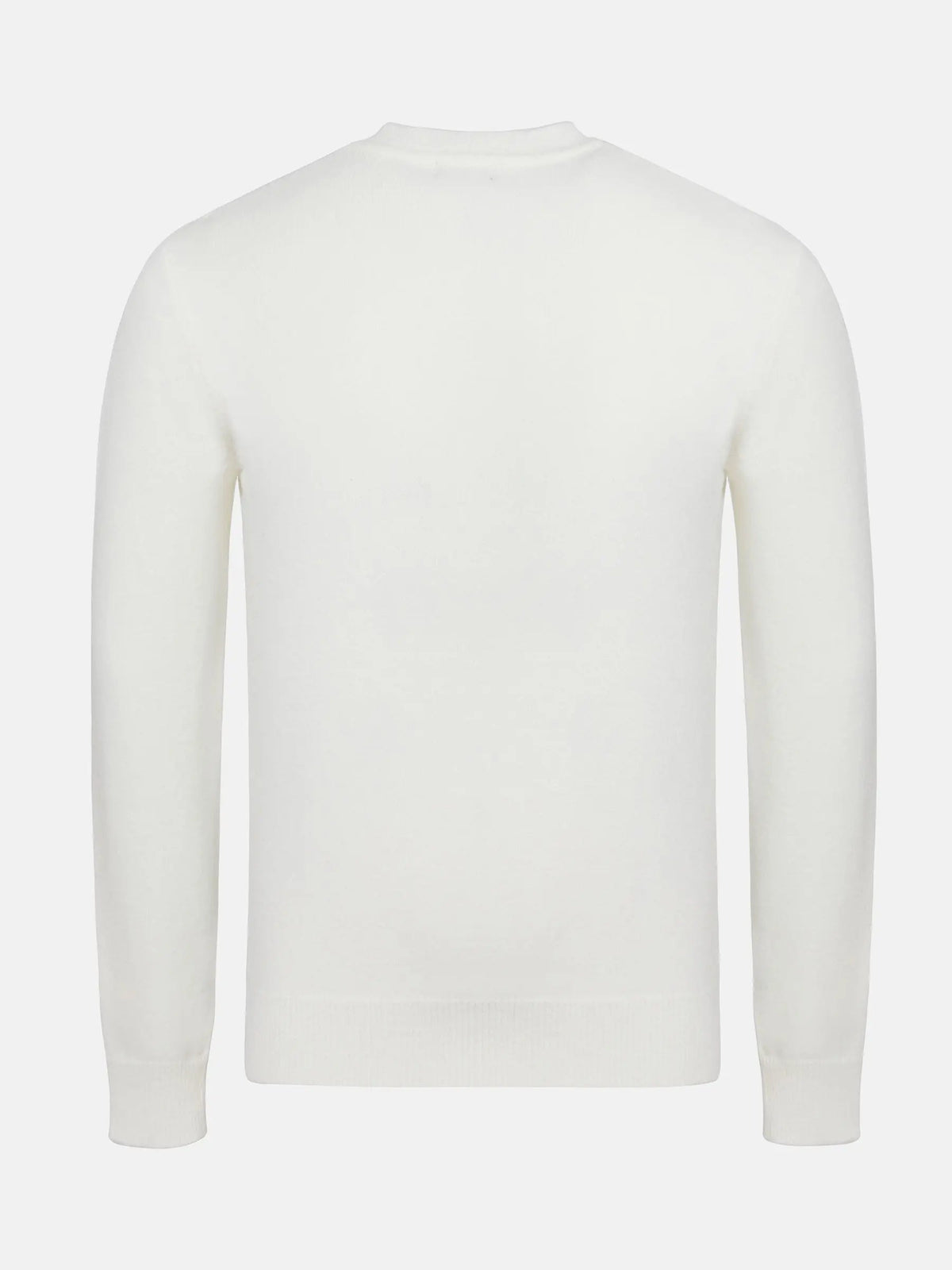 Cassian Crew Neck Off White Sweater 6XL