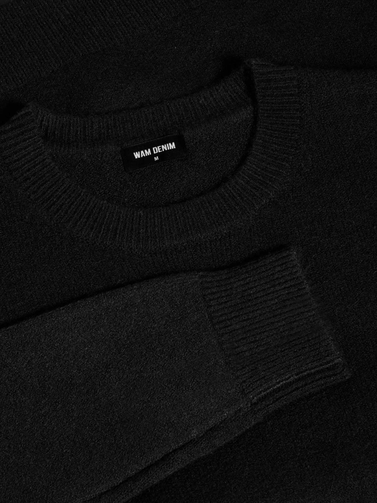 Cassian Crew Neck Black Sweater 6XL