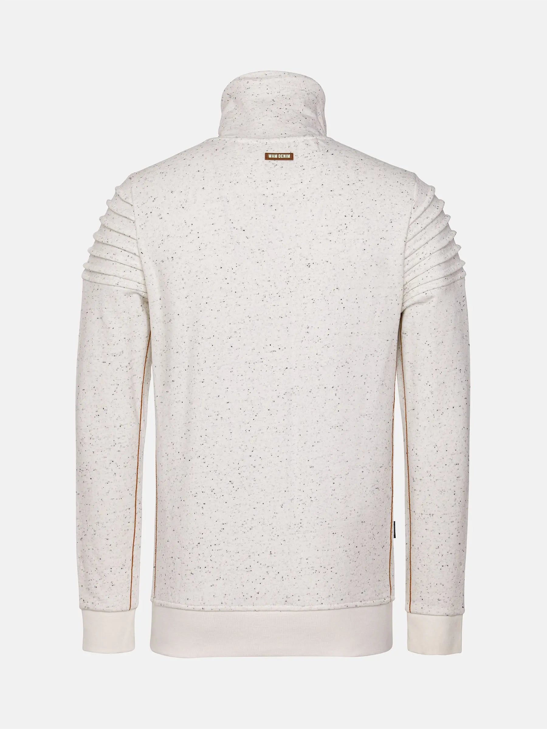 Off White fleece sweater on a white background