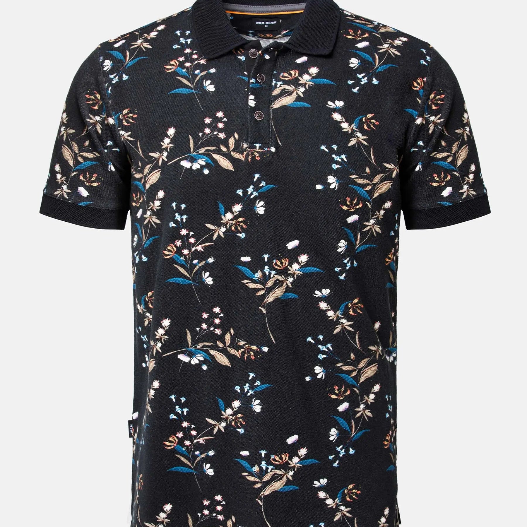 The Fisher Black Polo Wam Denim