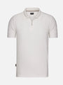 White, textured men's polo  – Wam Denim.