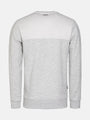 Back view of light grey crew neck sweatshirt with ribbed cuffs and hem – Wam Denim.