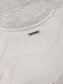 Close-up of inner collar detail with Wam Denim label on light grey sweatshirt – Wam Denim.