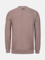 Back view of the textured sweater with diagonal pattern – Wam Denim.