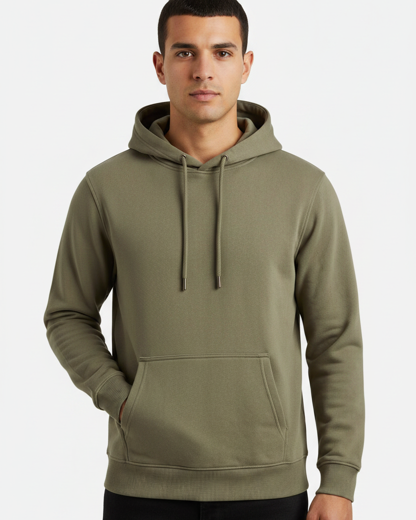 Dark Green Hoodie – front