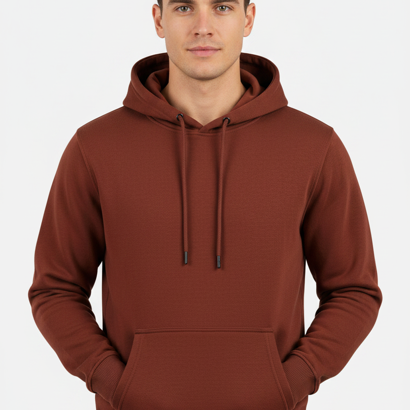Dark Red Hoodie – front
