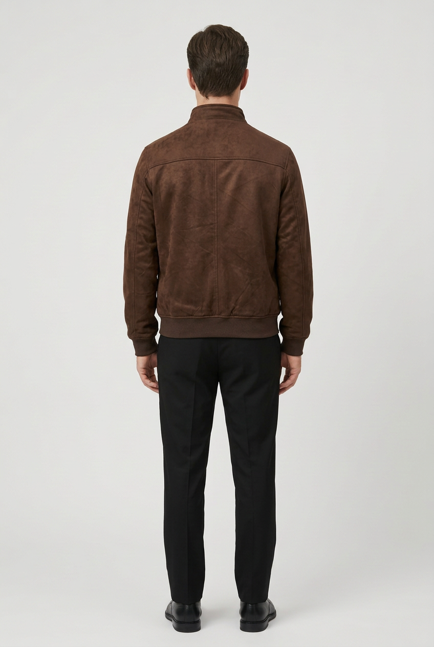 Winter Jacket 71316 Milo brown, back view on model