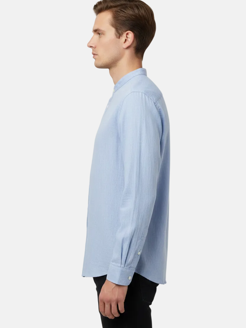 Merax Blue Long Sleeve Shirt - Side View