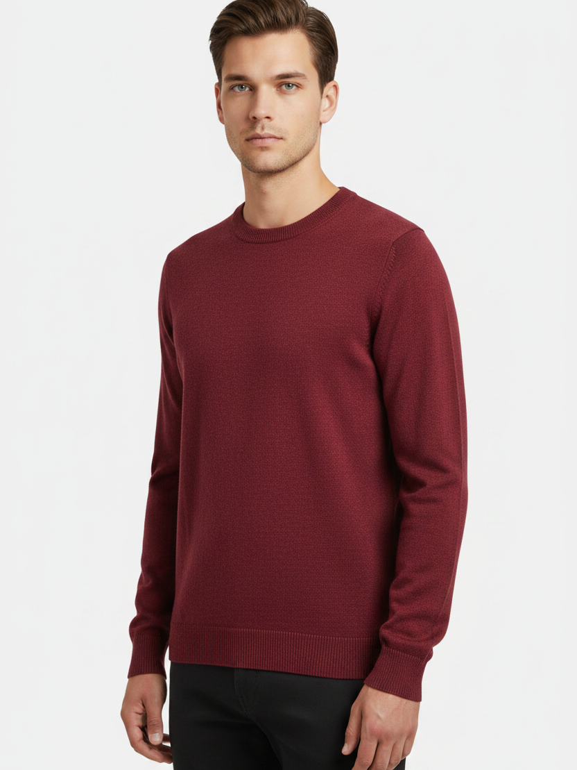 Thorn Dark Red Pullover - Front Upper Body