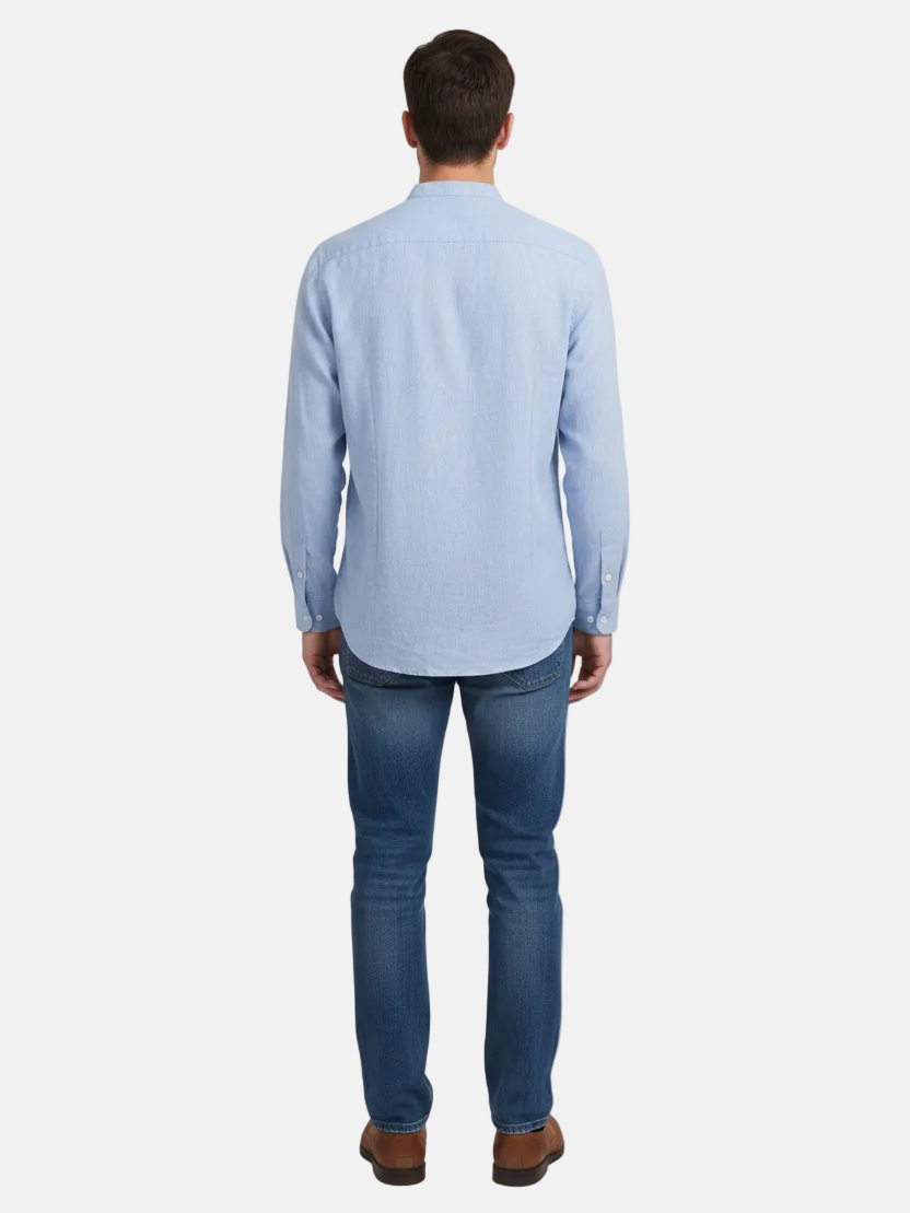 Merax Blue Long Sleeve Shirt - Back