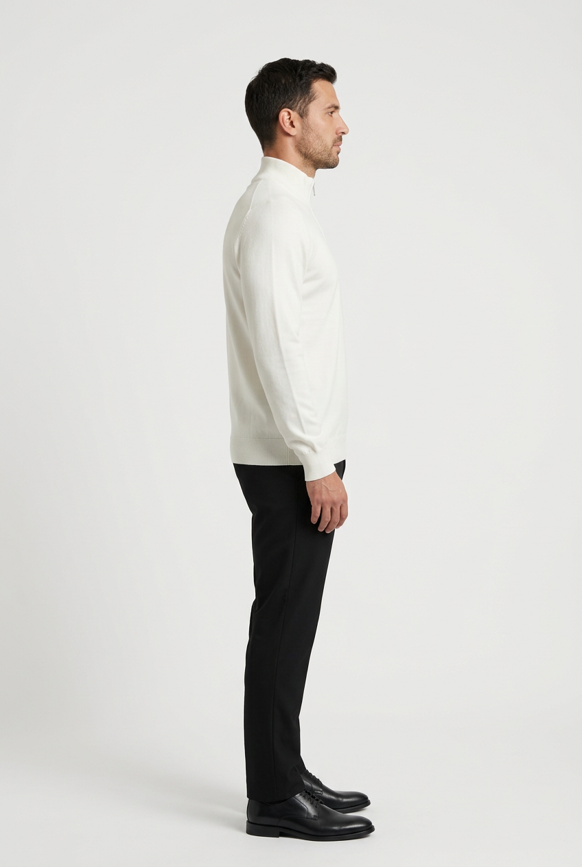 Pullover 76444 Sharp Off White right side model view