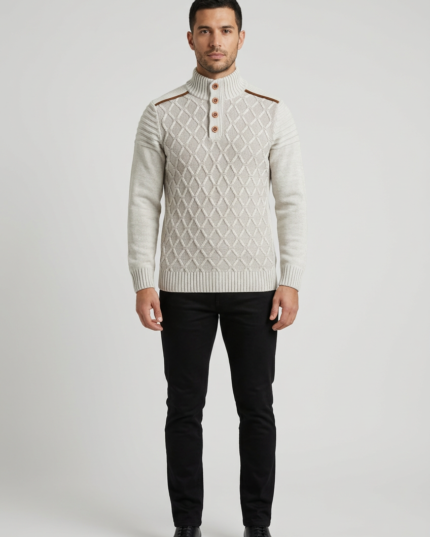 Sweater 77557 Ebony front model view