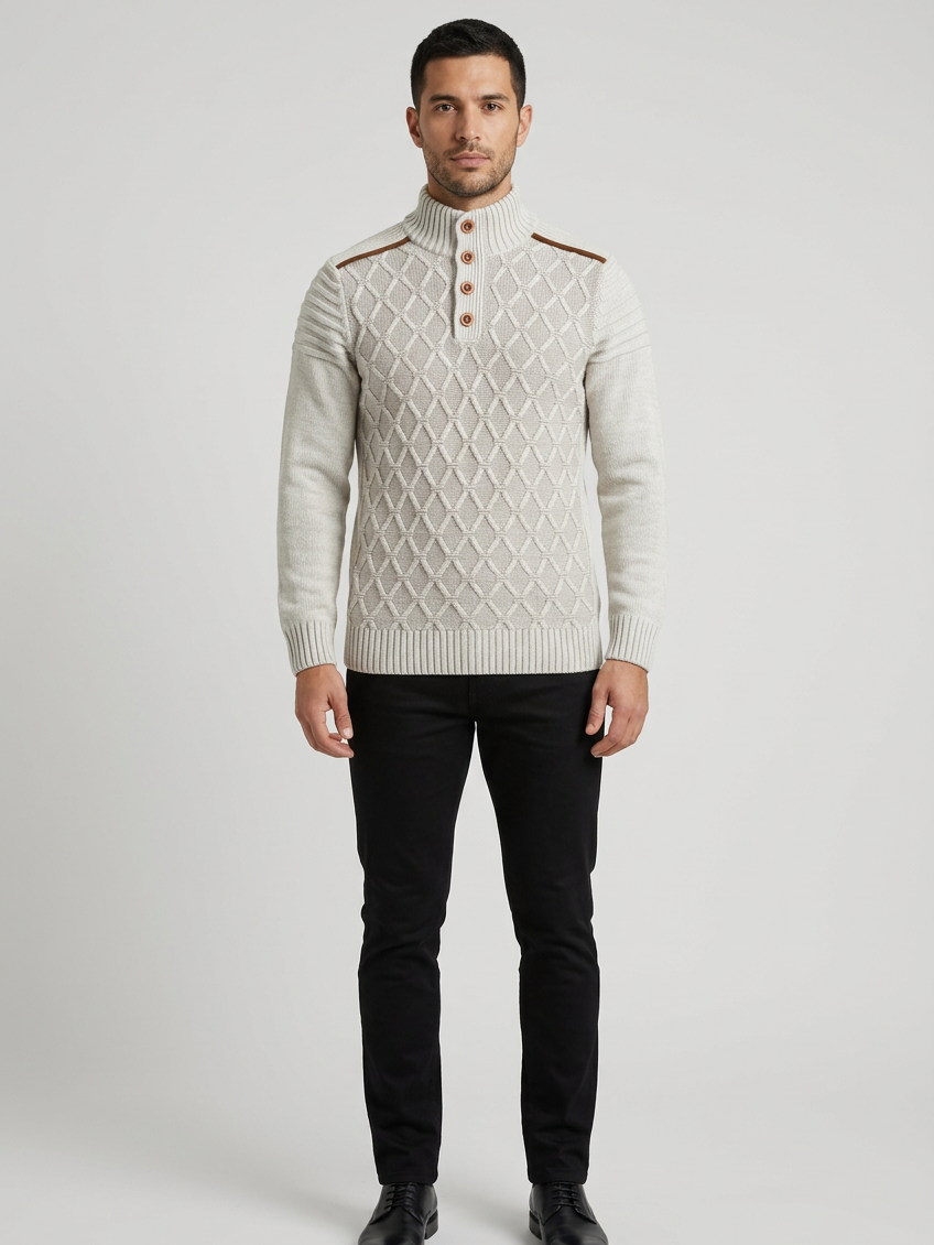 Sweater 77557 Ebony front model view
