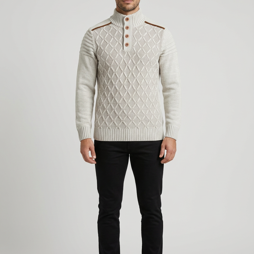 Sweater 77557 Ebony front model view