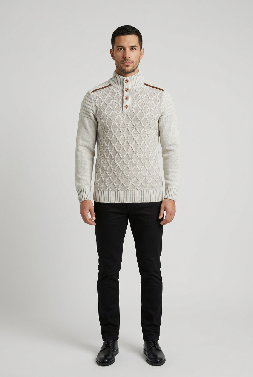 Sweater 77557 Ebony front model view