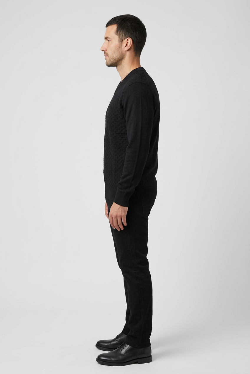 Pullover 76445 Forge Black left side model view