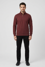 Nerik Dark Brown sweater on model, front view