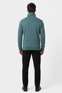 Malvik Petrol sweater on model, back view