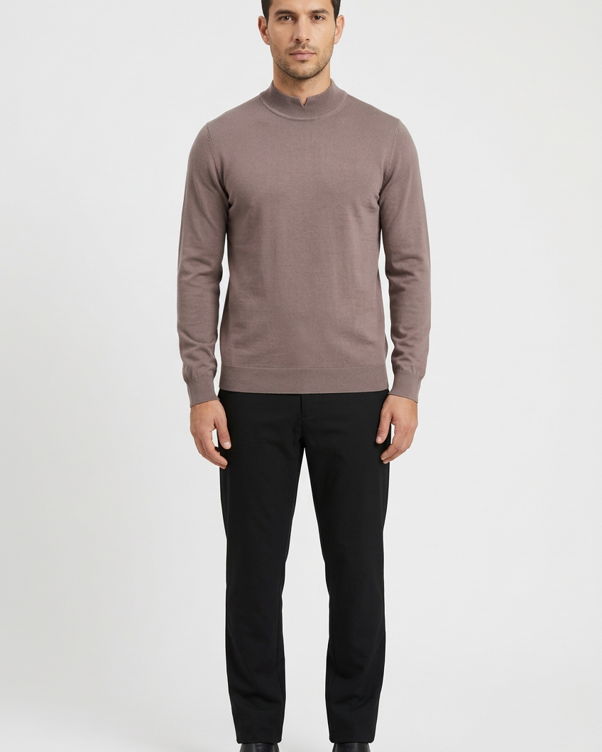 Pullover 76441 Lux Light Brown front model view