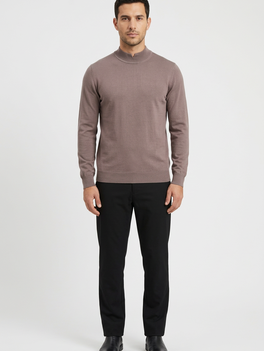 Pullover 76441 Lux Light Brown front model view