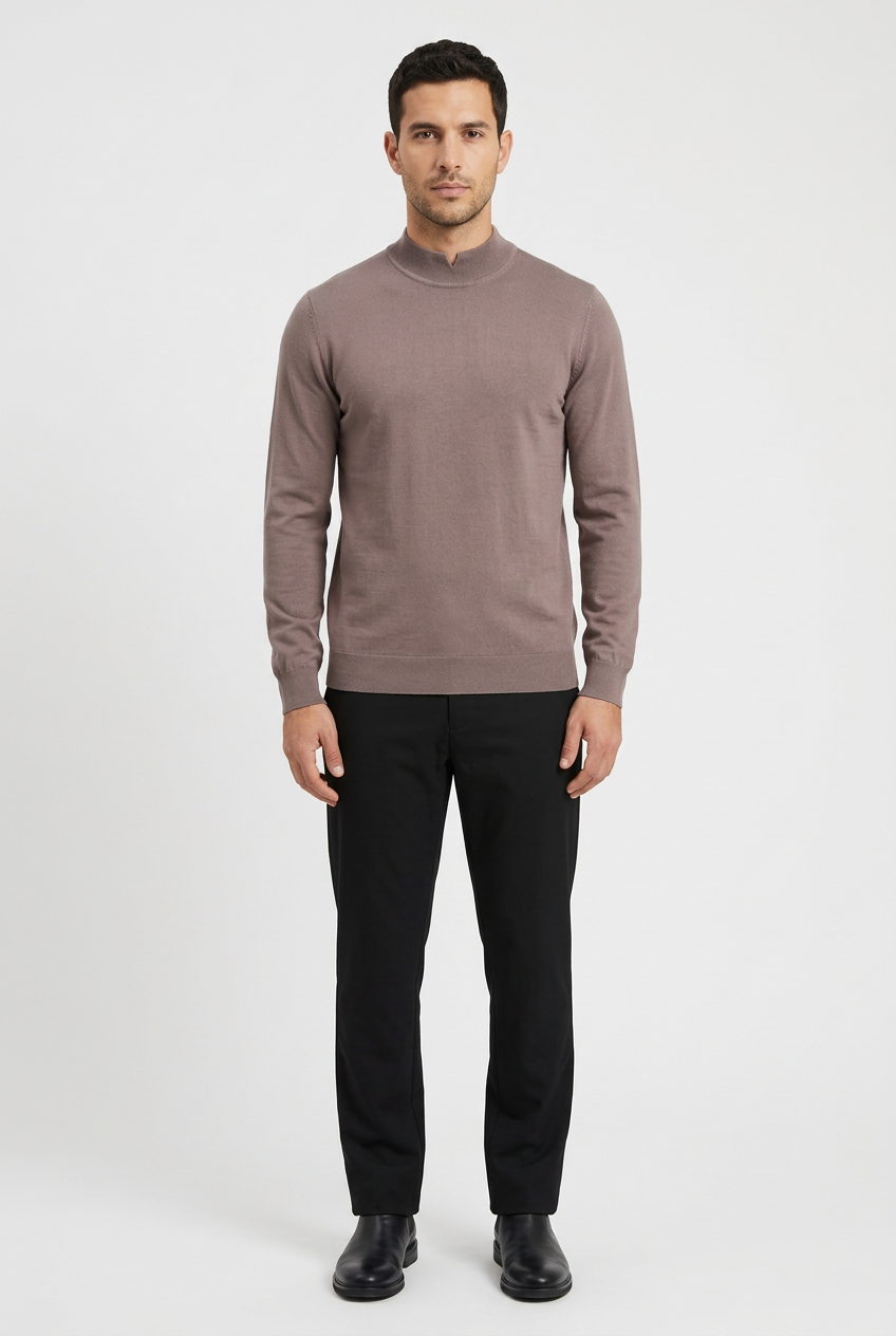 Pullover 76441 Lux Light Brown front model view
