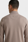 Pullover 76443 Mist Beige back collar and badge detail