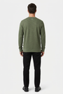Vurden Dark Green sweater on model, back view