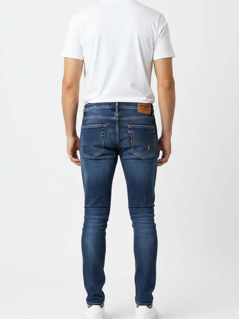 WAM DENIM Jeans 72453 Fenric Dark Blue - Back View