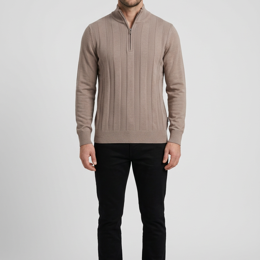 Pullover 76443 Mist Beige front model view