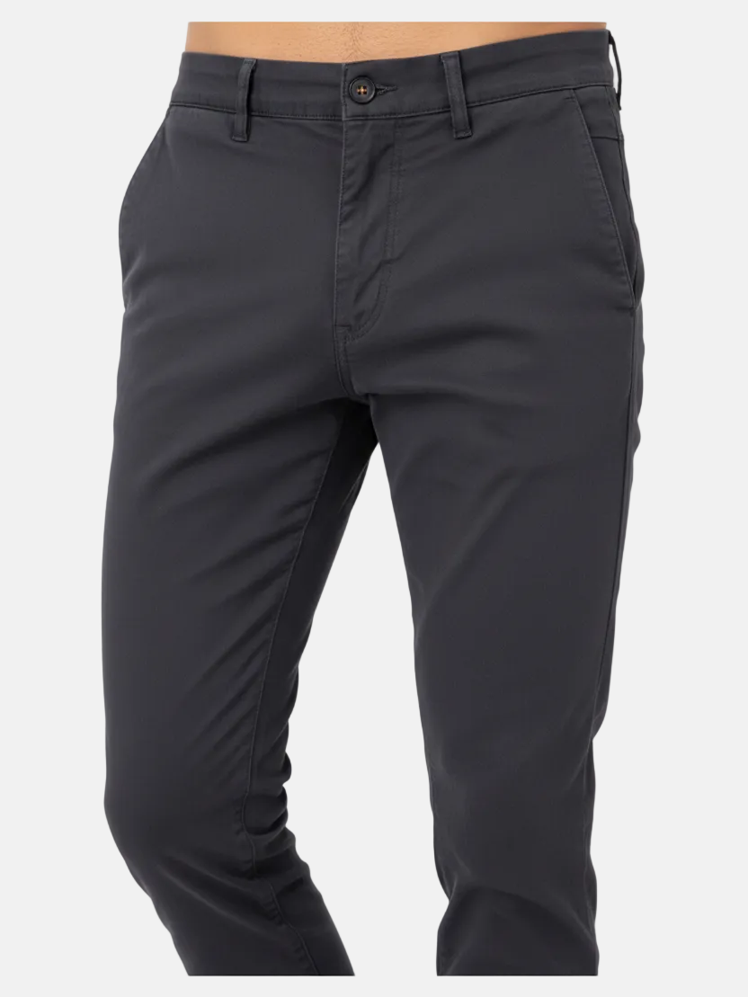 WAM DENIM Chino 72446 Thalin Anthracite - Waist Detail