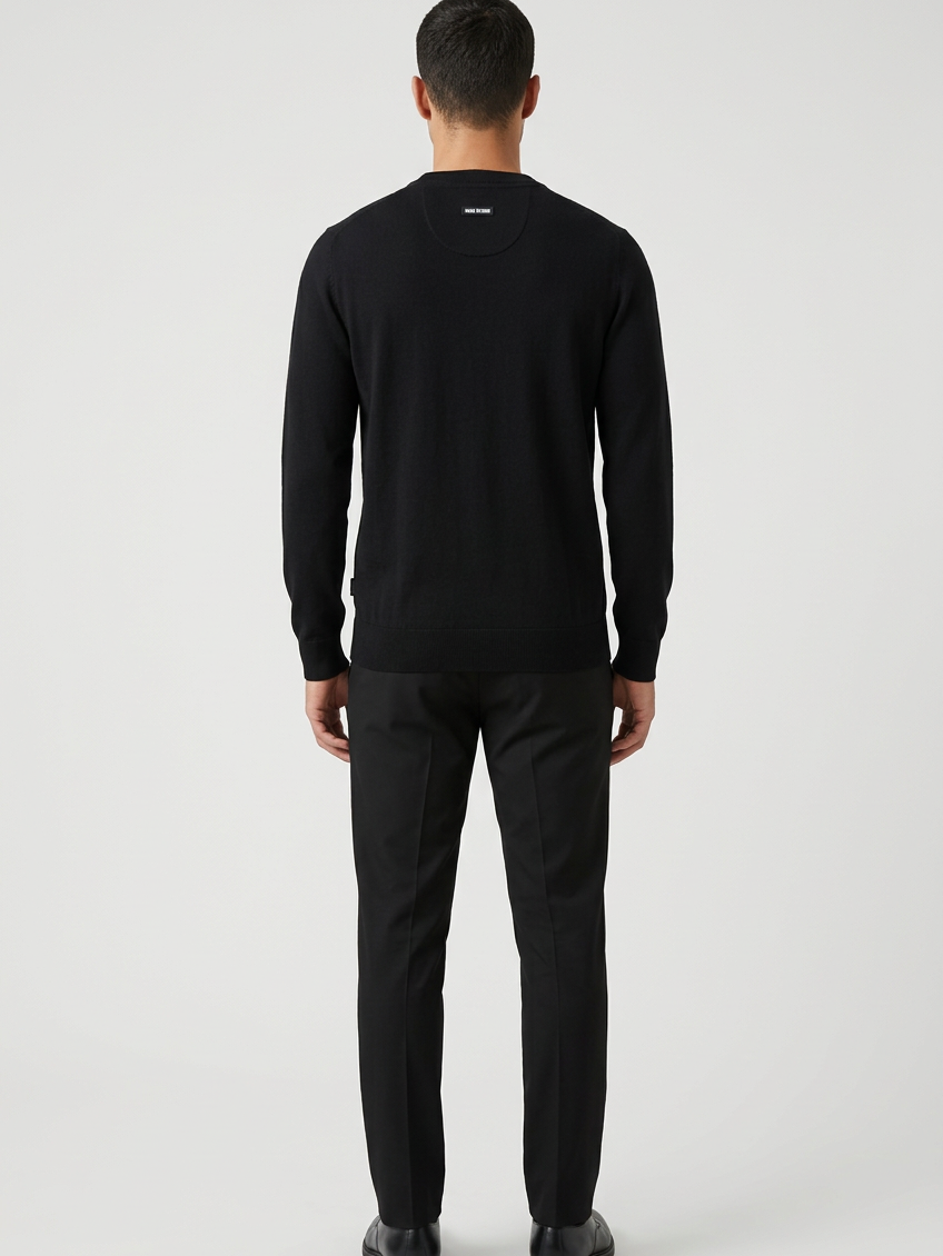 Pullover 76445 Forge Black back model view