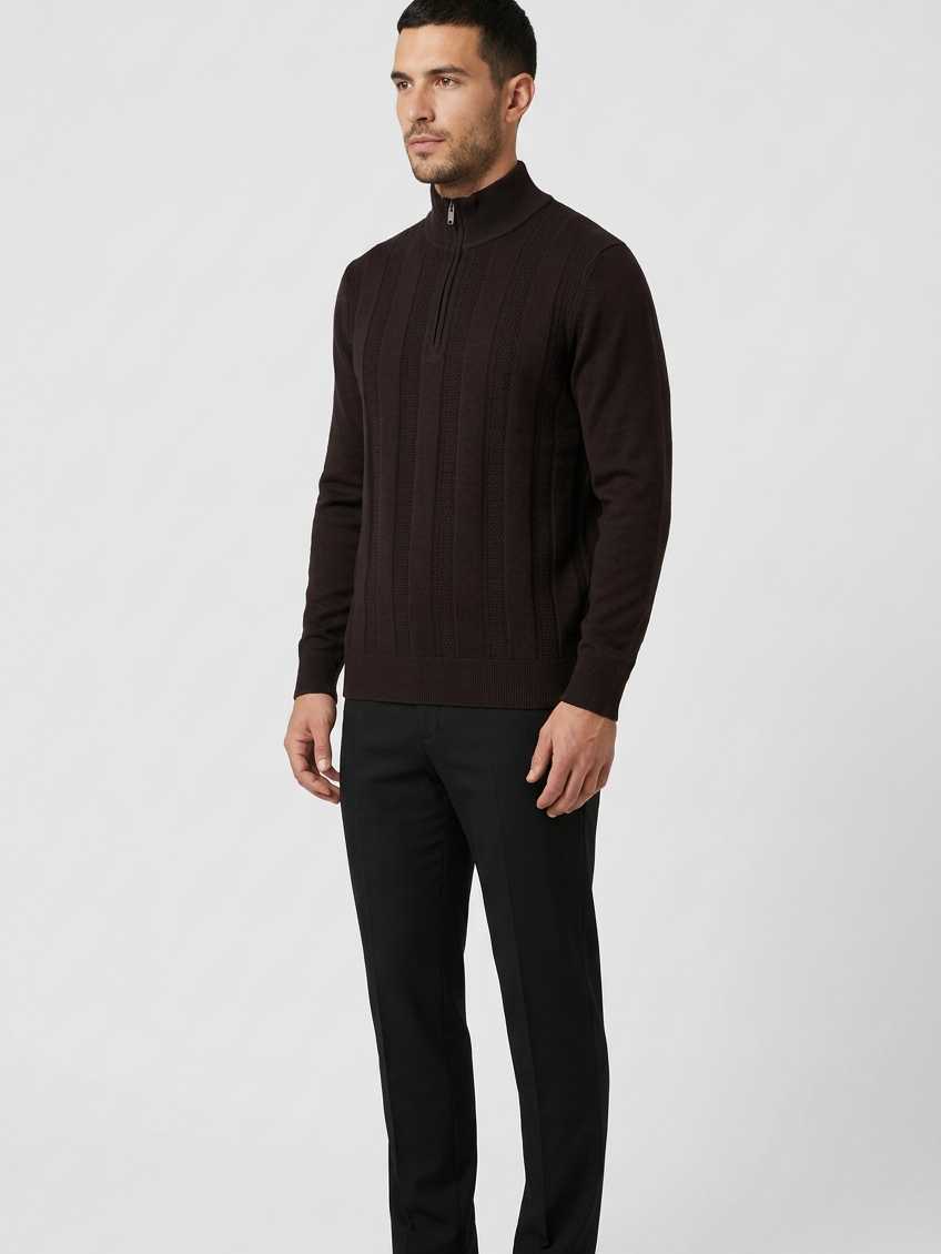 Pullover 76443 Mist Brown front-left model view