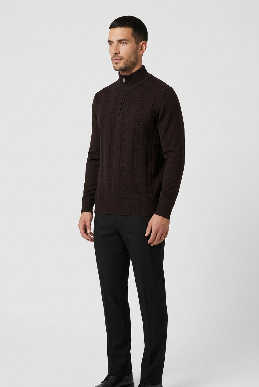Pullover 76443 Mist Brown front-left model view
