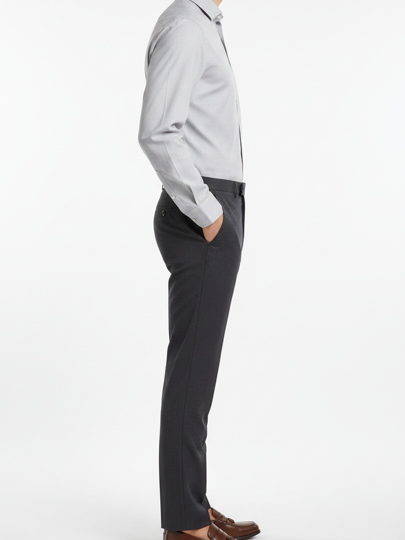 WAM DENIM Norvik Light Grey Shirt - Side View