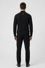 Lux Black pullover on model, back view