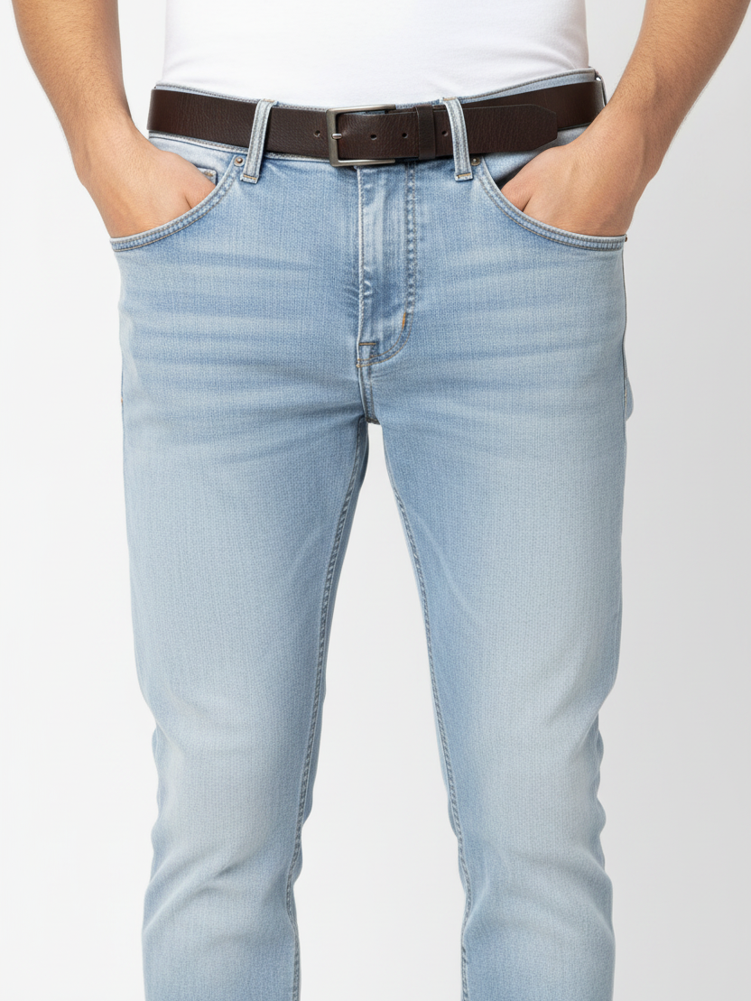 WAM DENIM Jeans 72452 Halvik Light Blue - Waist Detail