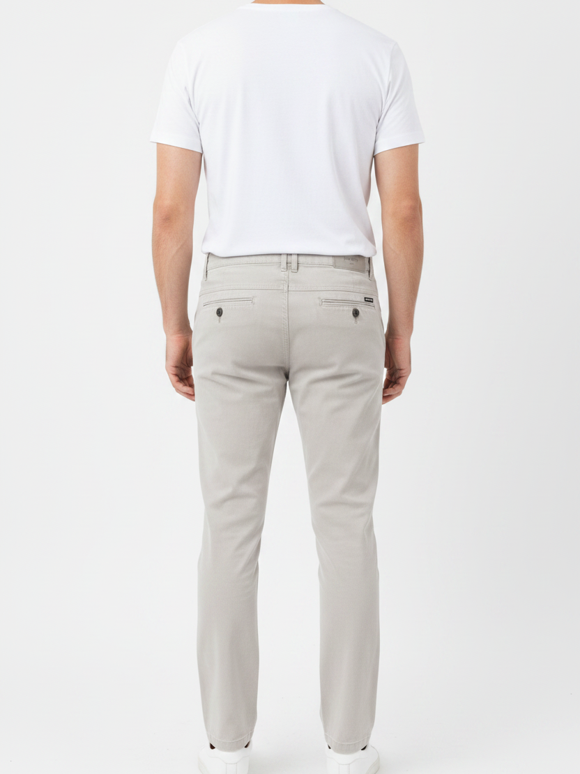 WAM DENIM Chino 72458 Kelvin Grey - Back View