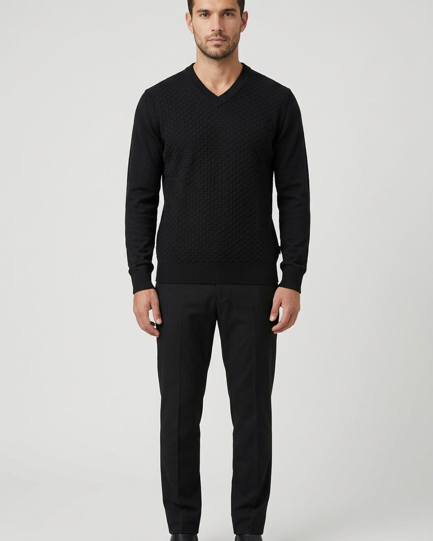 Pullover 76445 Forge Black front model view