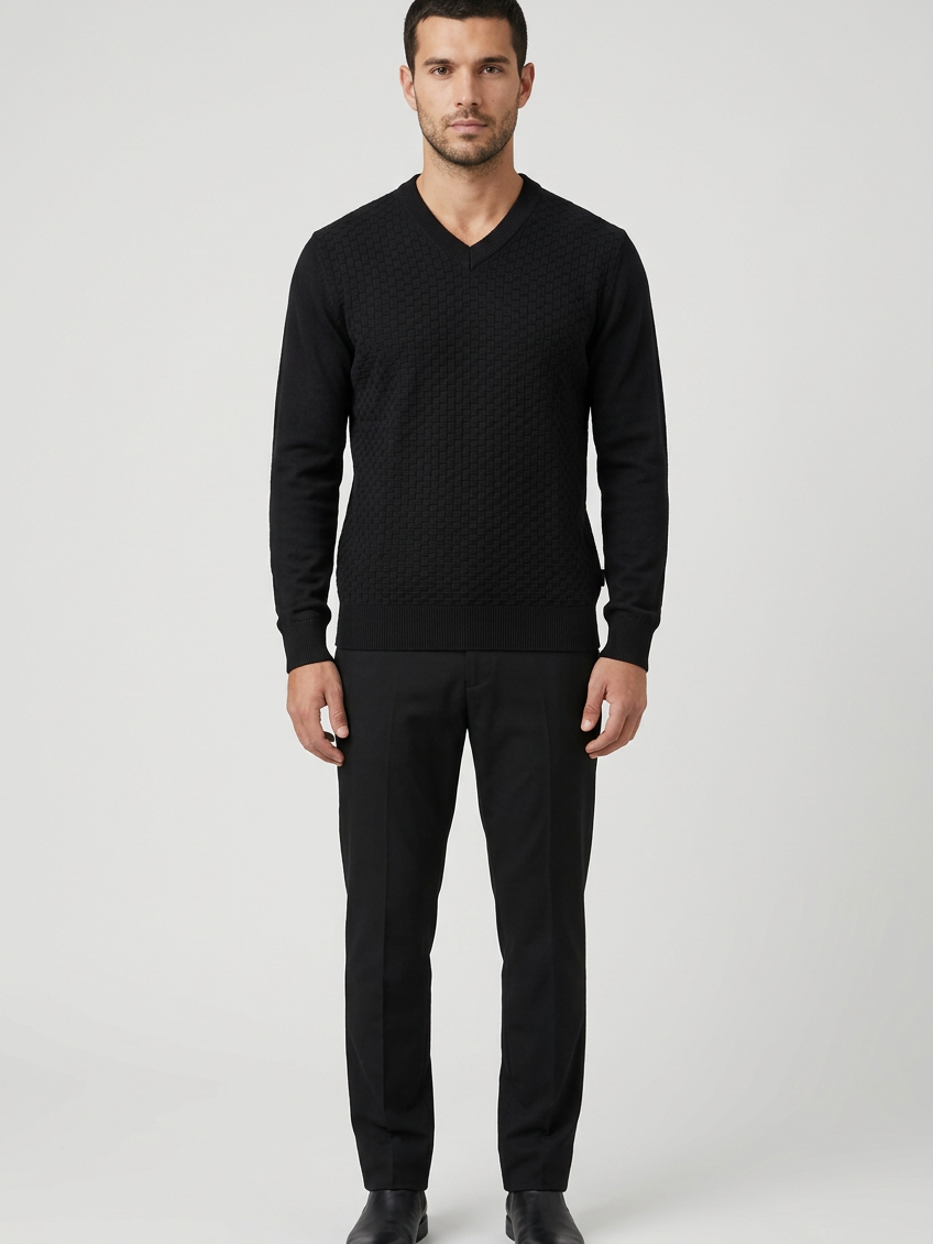 Pullover 76445 Forge Black front model view