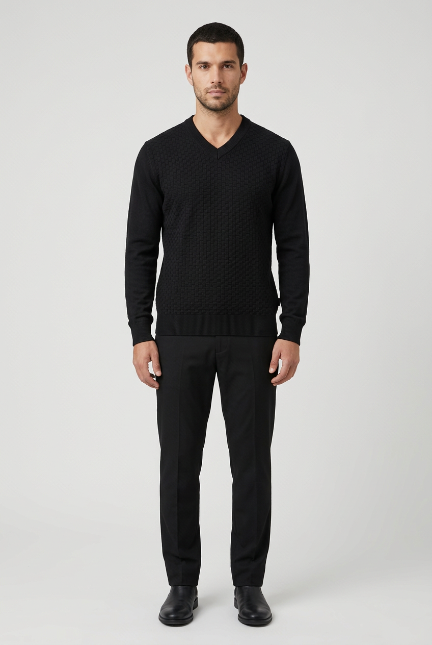 Pullover 76445 Forge Black front model view