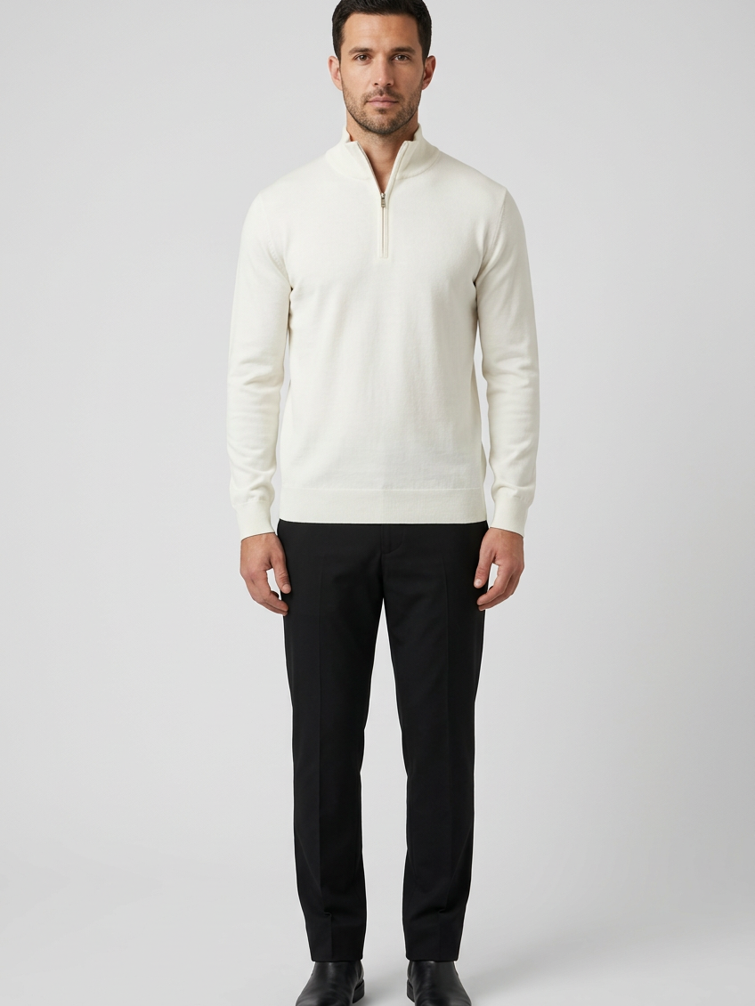 Pullover 76444 Sharp Off White front model view
